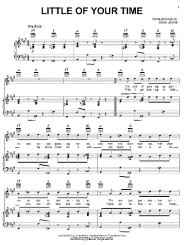 page one of Little Of Your Time (Piano, Vocal & Guitar Chords (Right-Hand Melody))