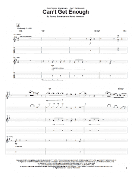 page one of Can't Get Enough (Guitar Tab)