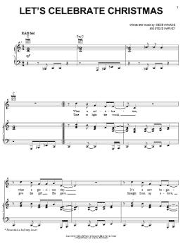page one of Let's Celebrate Christmas (Piano, Vocal & Guitar Chords (Right-Hand Melody))
