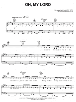 page one of Oh, My Lord (Piano, Vocal & Guitar Chords (Right-Hand Melody))