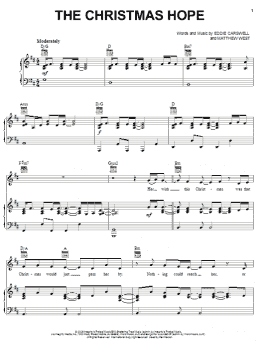 page one of The Christmas Hope (Piano, Vocal & Guitar Chords (Right-Hand Melody))