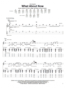 page one of What About Now (Guitar Tab)