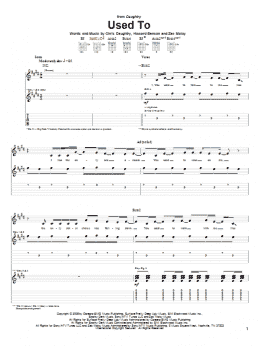 page one of Used To (Guitar Tab)