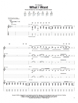 page one of What I Want (Guitar Tab)