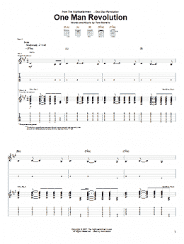 page one of One Man Revolution (Guitar Tab)