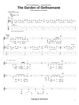 page one of The Garden Of Gethsemane (Guitar Tab)