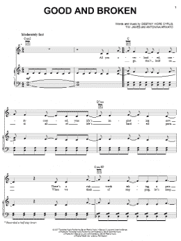 page one of Good And Broken (Piano, Vocal & Guitar Chords (Right-Hand Melody))
