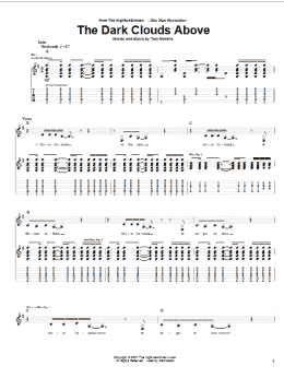 page one of The Dark Clouds Above (Guitar Tab)