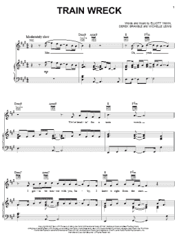 page one of Train Wreck (Piano, Vocal & Guitar Chords (Right-Hand Melody))