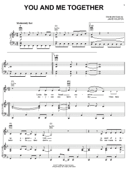 page one of You And Me Together (Piano, Vocal & Guitar Chords (Right-Hand Melody))