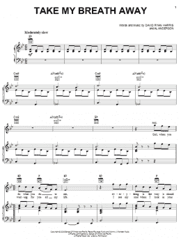 page one of Take My Breath Away (Piano, Vocal & Guitar Chords (Right-Hand Melody))