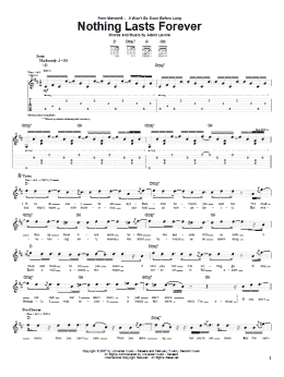 page one of Nothing Lasts Forever (Guitar Tab)