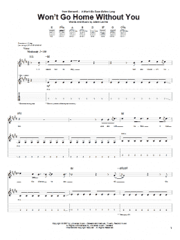 page one of Won't Go Home Without You (Guitar Tab)