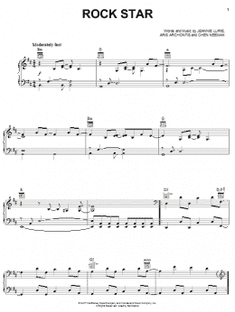 page one of Rock Star (Piano, Vocal & Guitar Chords (Right-Hand Melody))