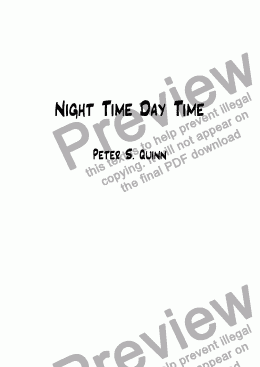 page one of Night Time Day Time