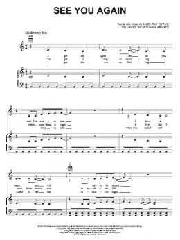 page one of See You Again (Piano, Vocal & Guitar Chords (Right-Hand Melody))