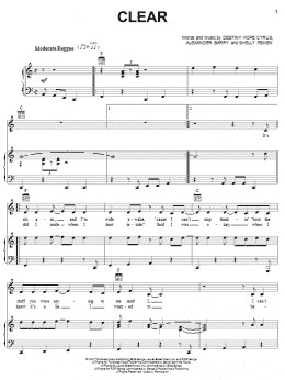 page one of Clear (Piano, Vocal & Guitar Chords (Right-Hand Melody))
