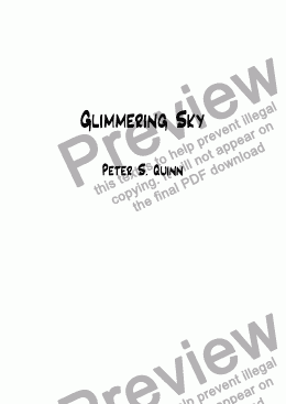 page one of Glimmering Sky