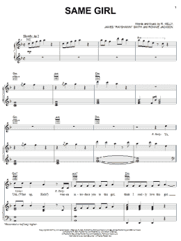 page one of Same Girl (Piano, Vocal & Guitar Chords (Right-Hand Melody))