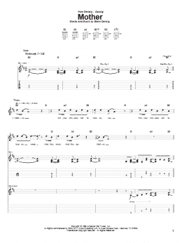 page one of Mother (Guitar Tab)