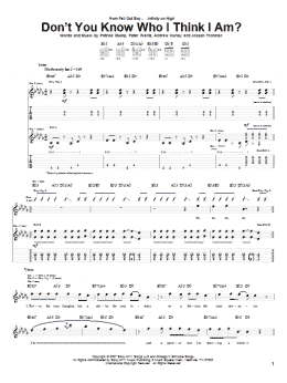 page one of Don't You Know Who I Think I Am? (Guitar Tab)