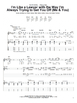 page one of I'm Like A Lawyer With The Way I'm Always Trying To Get You Off (Me & You) (Guitar Tab)