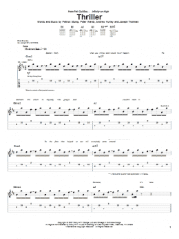 page one of Thriller (Guitar Tab)