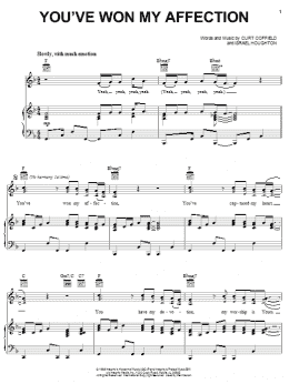 page one of You've Won My Affection (Piano, Vocal & Guitar Chords (Right-Hand Melody))