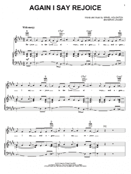 page one of Again I Say Rejoice (Piano, Vocal & Guitar Chords (Right-Hand Melody))