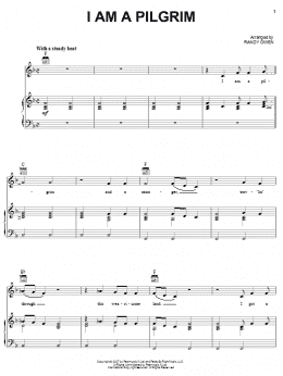 page one of I Am A Pilgrim (Piano, Vocal & Guitar Chords (Right-Hand Melody))