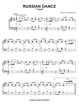 page one of Russian Dance (Trepak) (from The Nutcracker) (Piano Solo)
