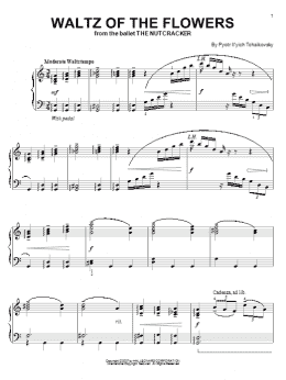 page one of Waltz Of The Flowers (from The Nutcracker Suite) (Piano Solo)