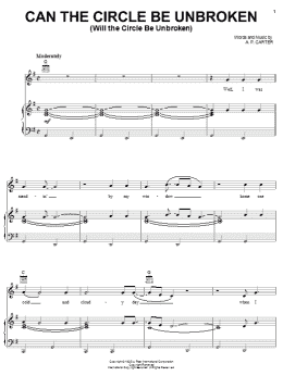 page one of Can The Circle Be Unbroken (Will The Circle Be Unbroken) (Piano, Vocal & Guitar Chords (Right-Hand Melody))