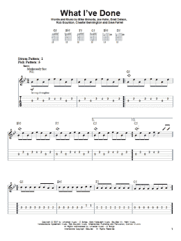 page one of What I've Done (Easy Guitar Tab)