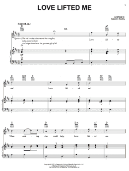 page one of Love Lifted Me (Piano, Vocal & Guitar Chords (Right-Hand Melody))