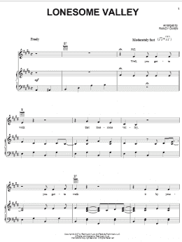 page one of Lonesome Valley (Piano, Vocal & Guitar Chords (Right-Hand Melody))