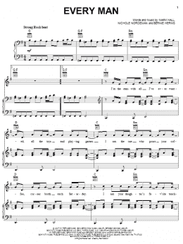 page one of Every Man (Piano, Vocal & Guitar Chords (Right-Hand Melody))