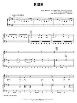 page one of Rise (Piano, Vocal & Guitar Chords (Right-Hand Melody))