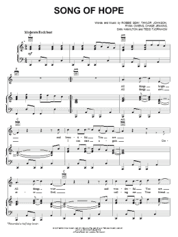 page one of Song Of Hope (Piano, Vocal & Guitar Chords (Right-Hand Melody))