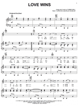 page one of Love Wins (Piano, Vocal & Guitar Chords (Right-Hand Melody))