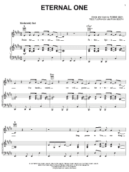 page one of Eternal One (Piano, Vocal & Guitar Chords (Right-Hand Melody))