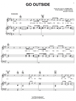 page one of Go Outside (Piano, Vocal & Guitar Chords (Right-Hand Melody))