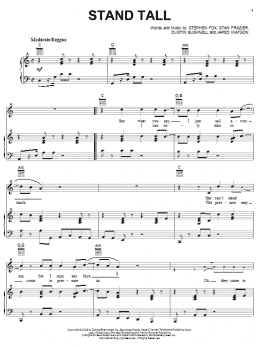 page one of Stand Tall (Piano, Vocal & Guitar Chords (Right-Hand Melody))