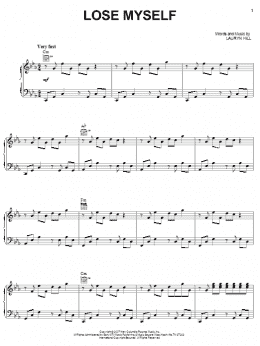 page one of Lose Myself (Piano, Vocal & Guitar Chords (Right-Hand Melody))
