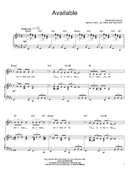 page one of Available (Piano, Vocal & Guitar Chords (Right-Hand Melody))