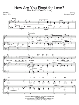 page one of How Are You Fixed For Love? (How Are Ya' Fixed For Love) (Piano, Vocal & Guitar Chords (Right-Hand Melody))