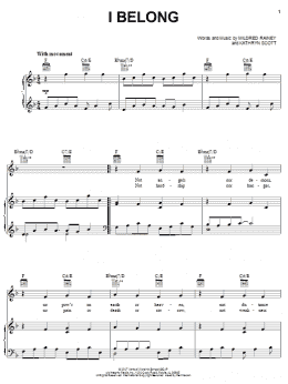 page one of I Belong (Piano, Vocal & Guitar Chords (Right-Hand Melody))