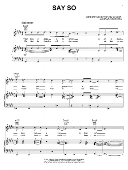 page one of Say So (Piano, Vocal & Guitar Chords (Right-Hand Melody))