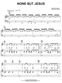 page one of None But Jesus (Piano, Vocal & Guitar Chords (Right-Hand Melody))