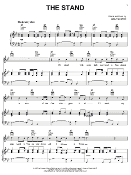 page one of The Stand (Piano, Vocal & Guitar Chords (Right-Hand Melody))